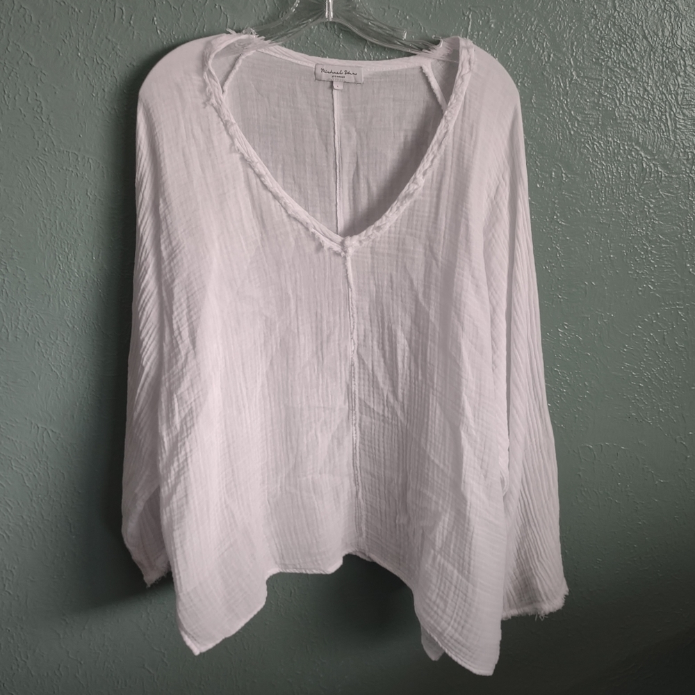 MICHAEL STARS - Gio V-Neck Bracelet-Sleeve Gauze Top